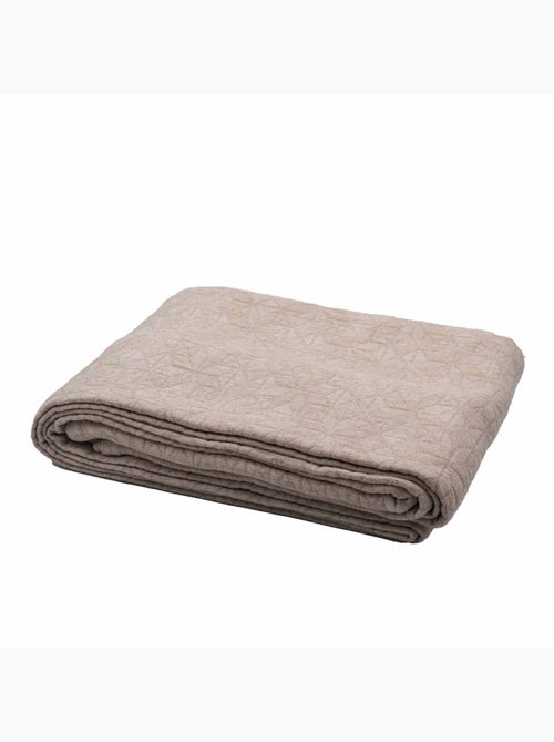 Colcha acolchada de polialgodón texturizado en relieve - Kiabi Colcha acolchada de polialgodón texturizado en relieve - Kiabi