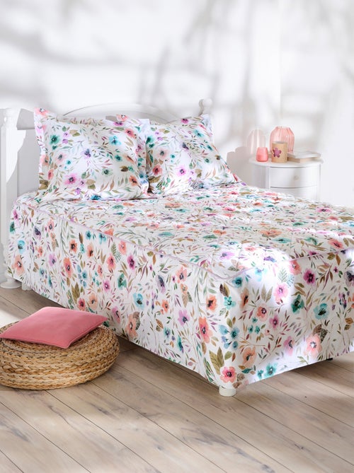 Colcha acolchada estampada con diseño floral. - Afibel - Kiabi