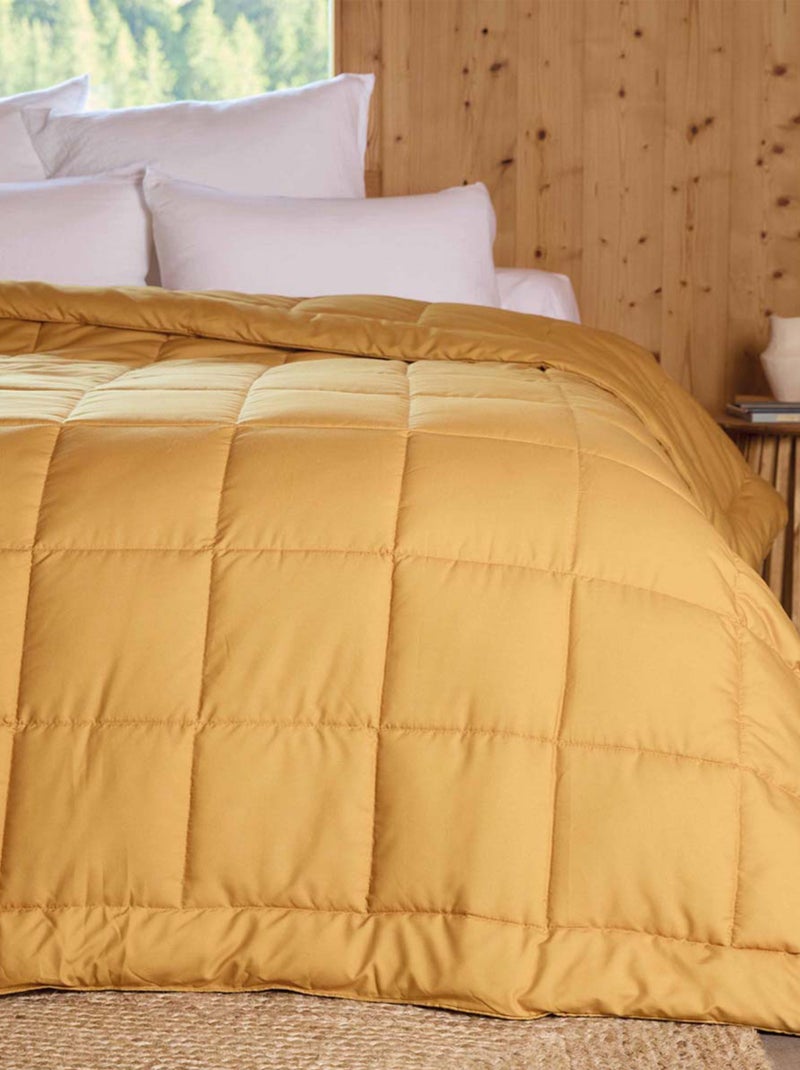 Colcha acolchada piel de melocotón Oekotex Amarillo oscuro - Kiabi