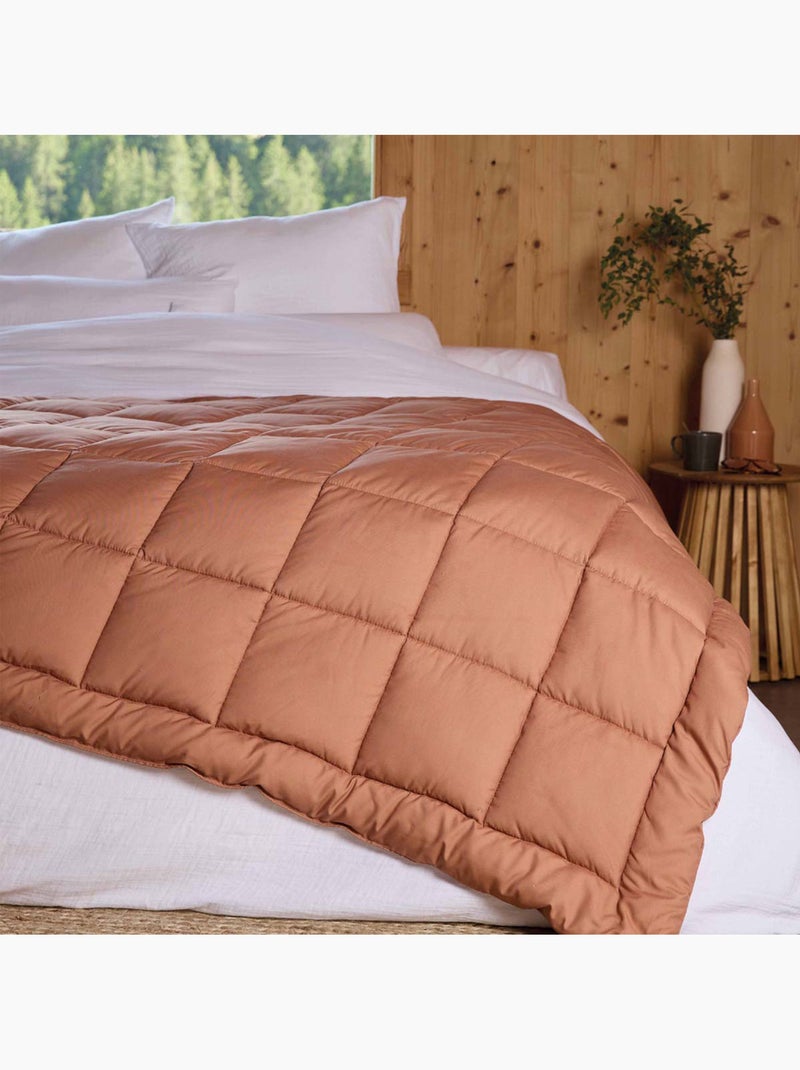 Colcha acolchada piel de melocotón Oekotex Naranja - Kiabi