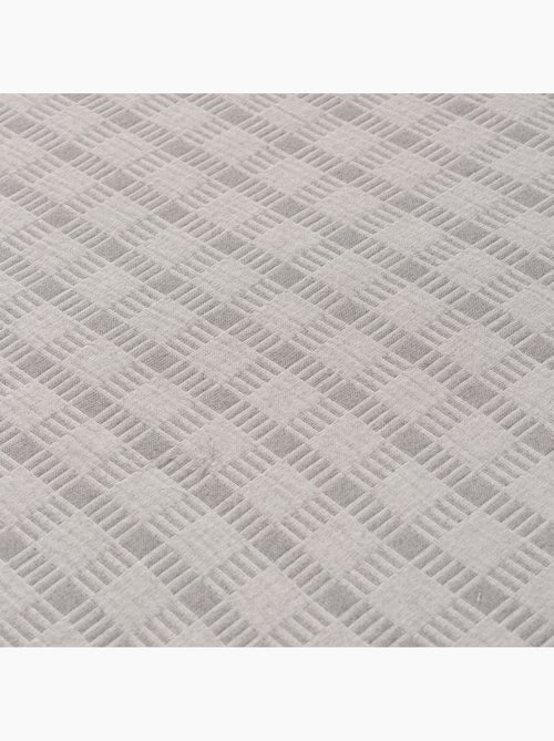 Colcha algodón diseño a cuadros en relieve, tejido texturizado. - Kiabi