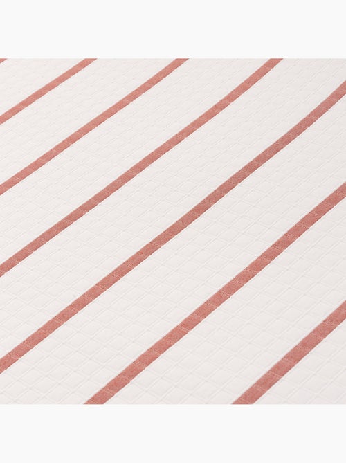 Colcha algodón diseño a rayas, tejido texturizado a cuadros. - Kiabi