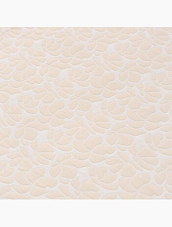 Colcha algodón diseño floral en relieve, tejido texturizado.