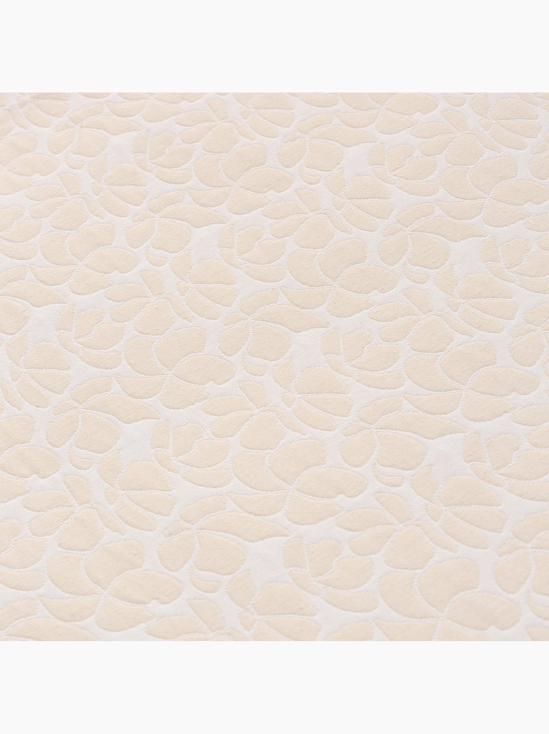 Colcha algodón diseño floral en relieve, tejido texturizado. Blanco - Kiabi