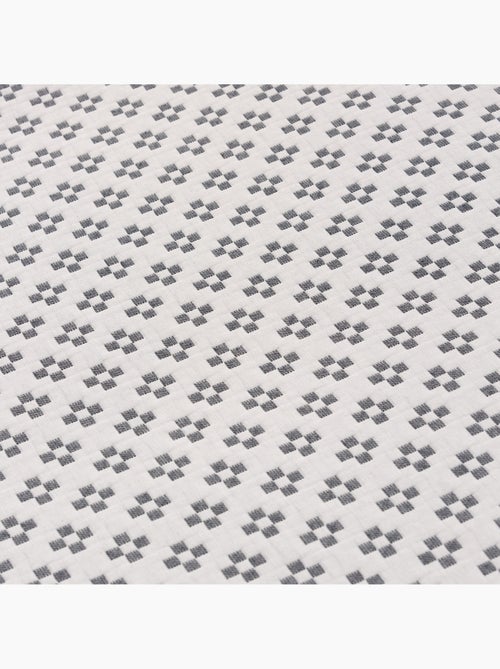 Colcha algodón diseño geométrico en relieve, tejido texturizado. - Kiabi