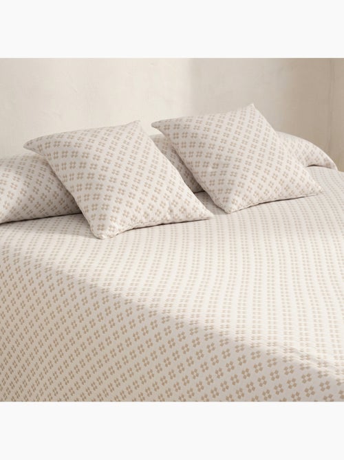 Colcha algodón diseño geométrico en relieve, tejido texturizado. - Kiabi