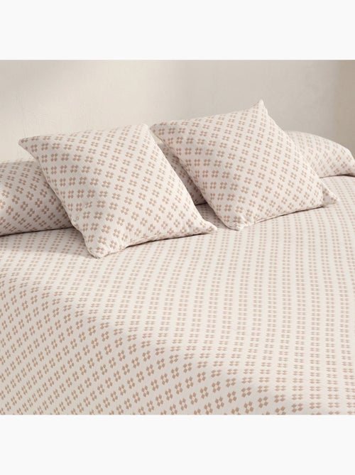 Colcha algodón diseño geométrico en relieve, tejido texturizado. - Kiabi