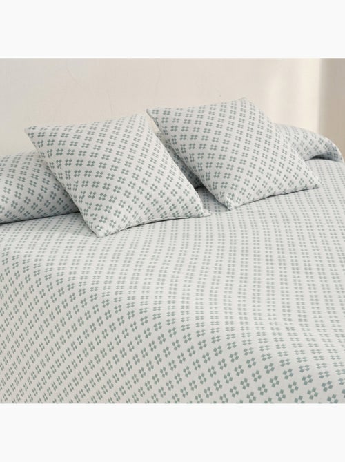 Colcha algodón diseño geométrico en relieve, tejido texturizado. - Kiabi