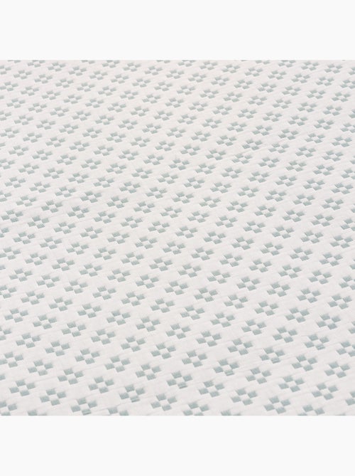 Colcha algodón diseño geométrico en relieve, tejido texturizado. - Kiabi