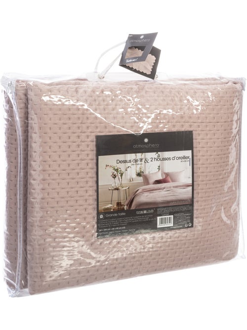 Colcha con 2 fundas de almohada a juego - Kiabi Colcha con 2 fundas de almohada a juego - Kiabi