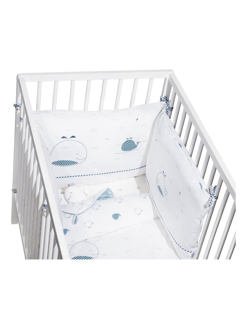 Colcha de algodón para - SAUTHON Blanco Azul - Kiabi