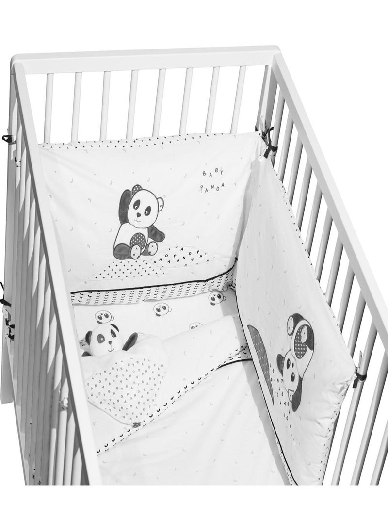 Colcha de algodón para - SAUTHON Blanco Negro - Kiabi