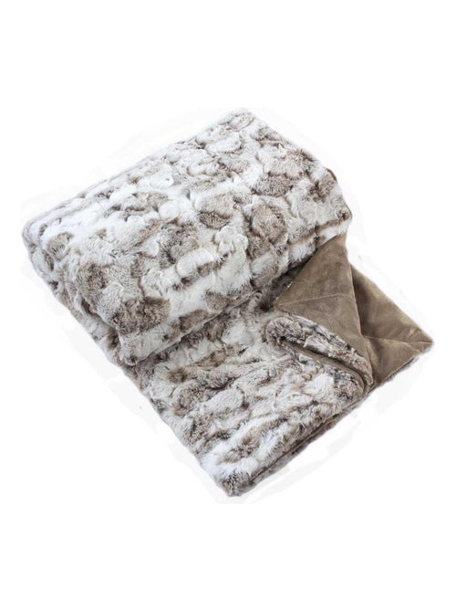 Colcha de imitación de piel con forro polar - Kiabi Colcha de imitación de piel con forro polar - Kiabi