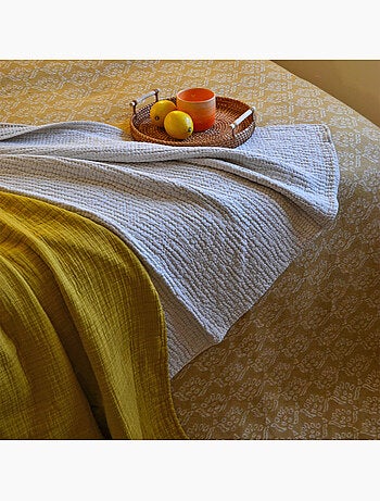 Colcha de jacquard floral