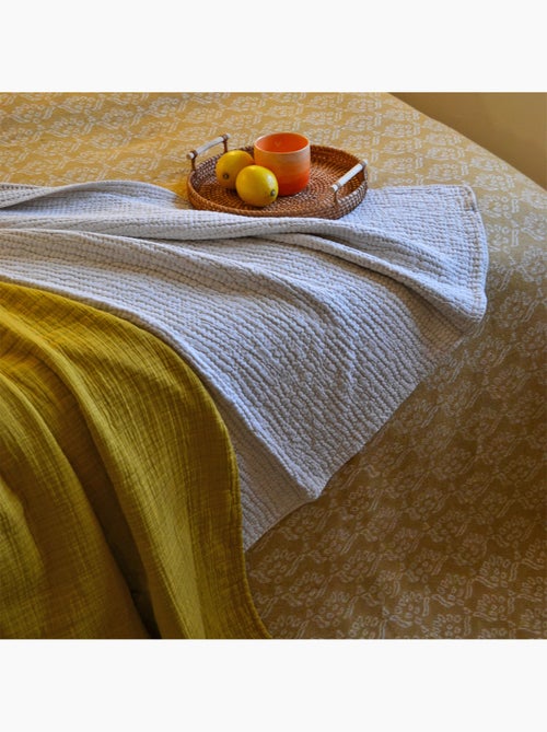 Colcha de jacquard floral - Kiabi