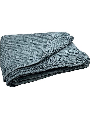 Colcha de nido de abeja de algodón reversible