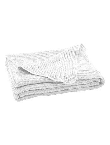 Colcha de nido de abeja de algodón reversible