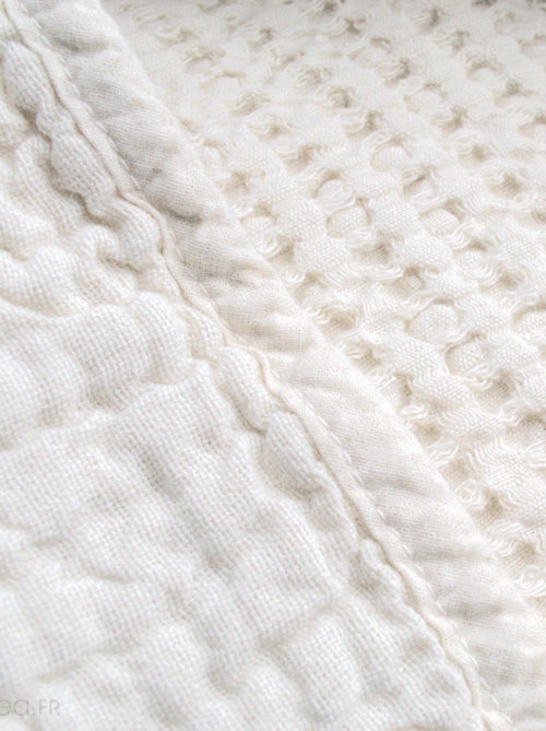 Colcha de nido de abeja de algodón reversible - Kiabi