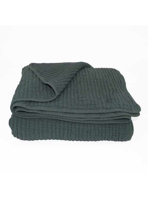 Colcha de nido de abeja de algodón reversible - Kiabi Colcha de nido de abeja de algodón reversible - Kiabi