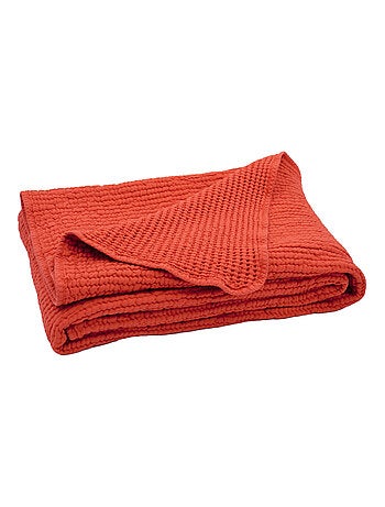 Colcha de nido de abeja de algodón reversible