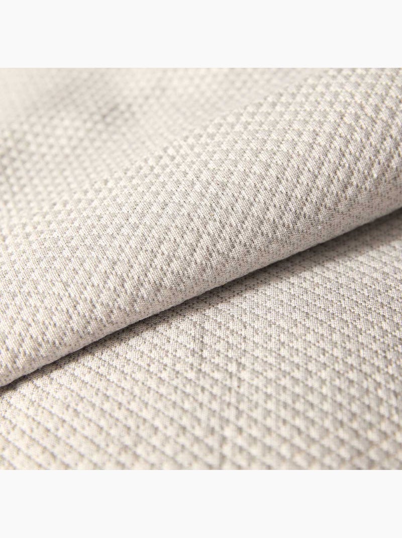 Colcha de polialgodón jacquard grueso Beige concha - Kiabi