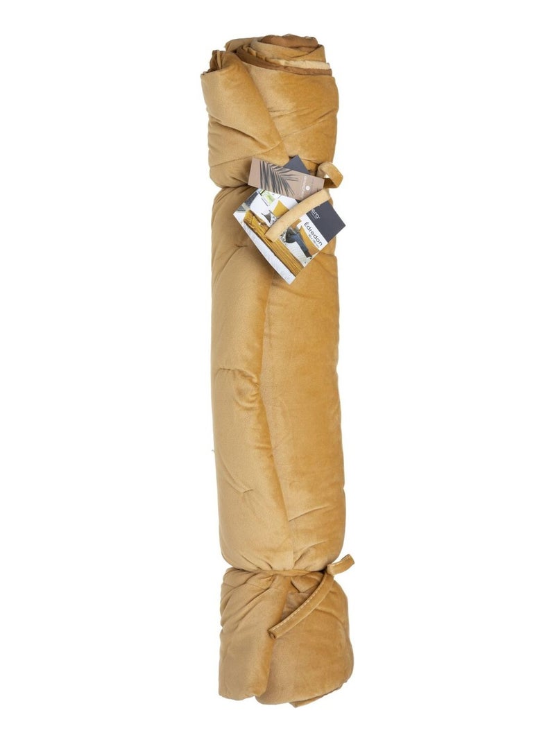 Colcha de terciopelo con borlas Amarillo - Kiabi