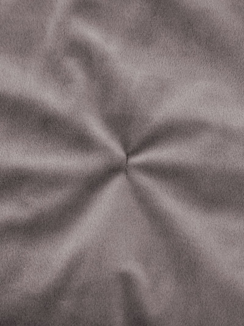 Colcha de terciopelo con borlas Gris claro - Kiabi