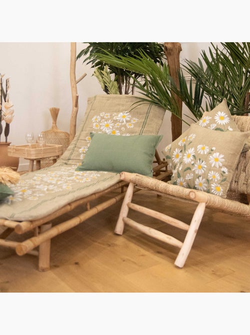 Colcha decorativa de algodón con motivo de margaritas - Kiabi