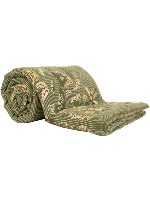 Colcha decorativa en polilínea con motivo floral - Kiabi Colcha decorativa en polilínea con motivo floral - Kiabi