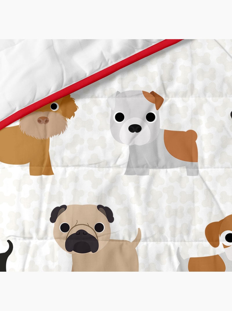 Colcha Dogs "Happyfriday" Blanco - Kiabi