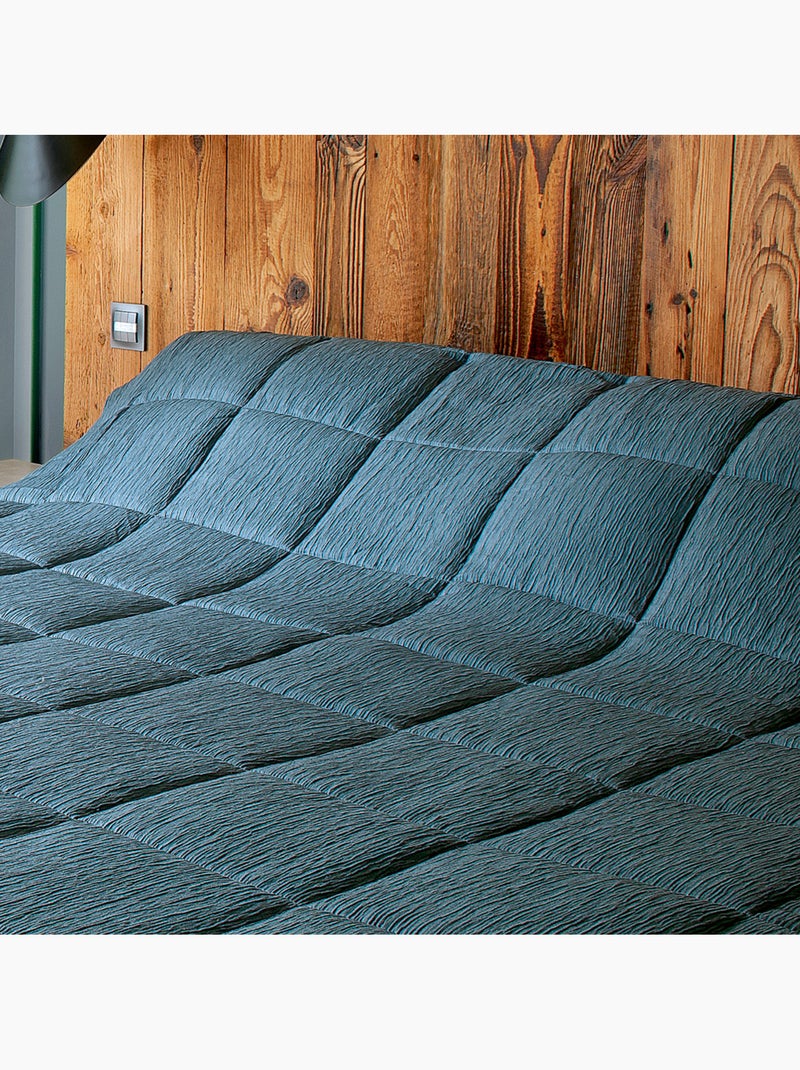 Colcha Effet Froissé Azul - Kiabi