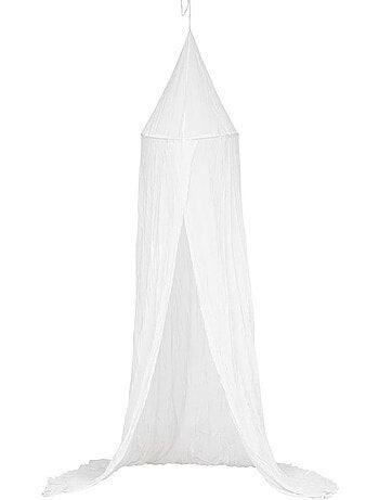 Colcha lili de gasa de algodón h 250 cm blanca