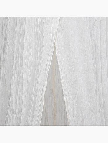 Colcha lili de gasa de algodón h 250 cm blanca