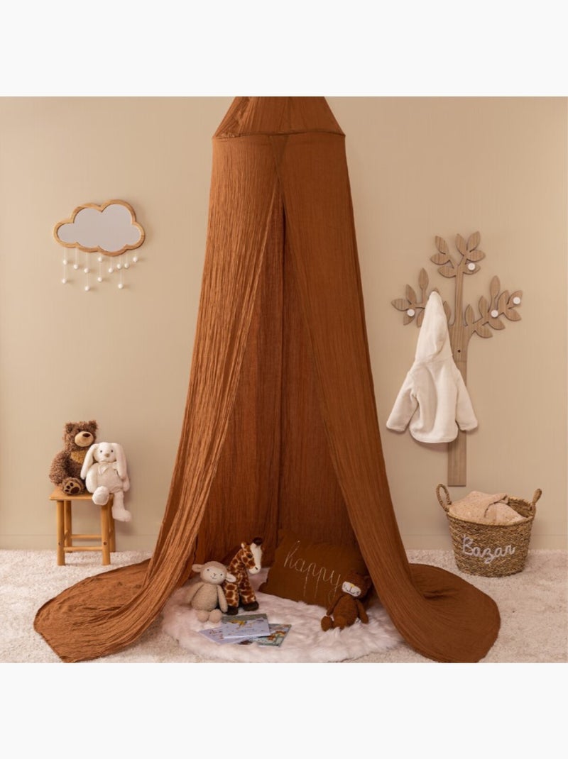 Colcha lili de gasa de algodón h 250cm marrón Marrón - Kiabi