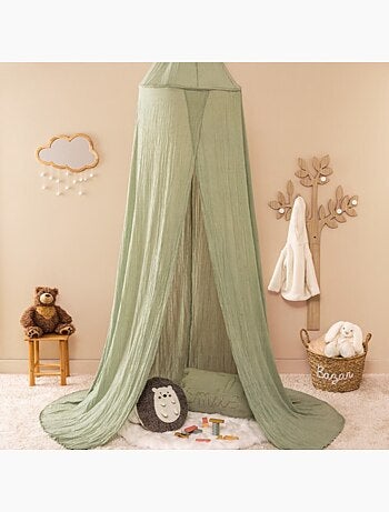Ciel de lit lili azul gris l250xd50xh350cm