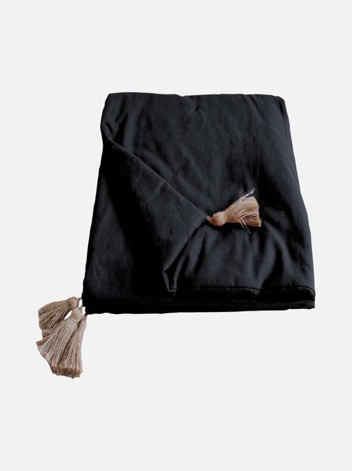 Colcha Panamá con pompones de yute - Kiabi