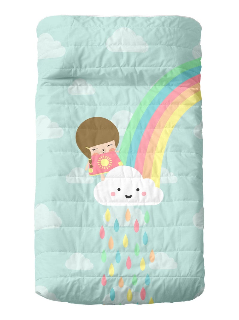 Colcha Rainbow "Happyfriday" Blanco - Kiabi