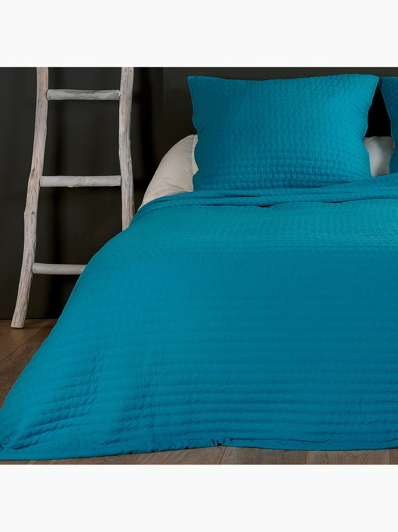 Colcha y funda de almohada acolchadas Azul - Kiabi