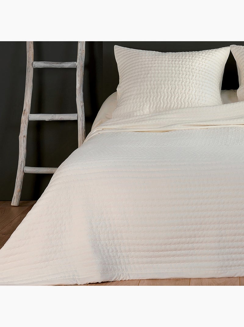 Colcha y funda de almohada acolchadas Crudo - Kiabi