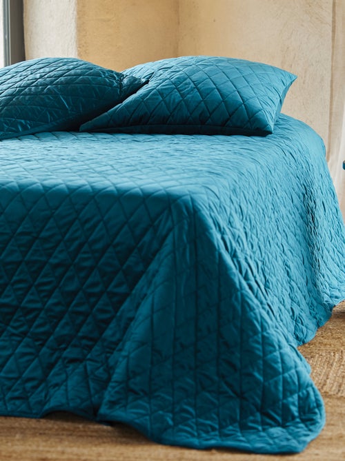 Colcha y fundas de almohada de terciopelo acolchado - Kiabi