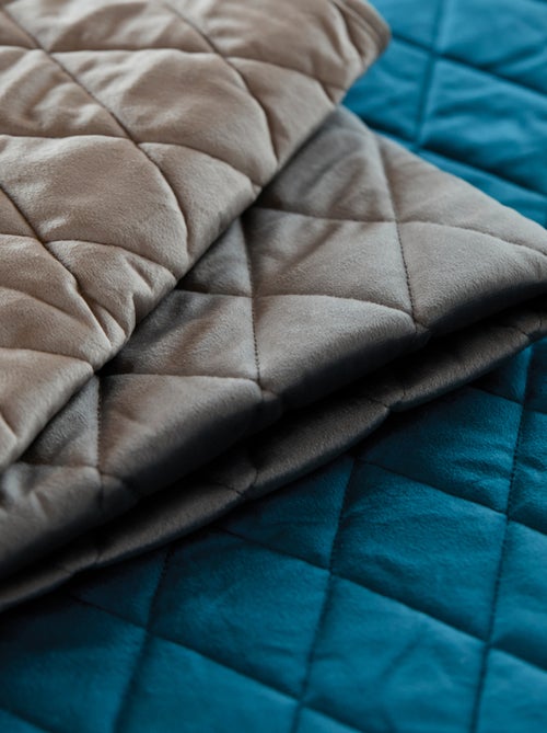 Colcha y fundas de almohada de terciopelo acolchado - Kiabi
