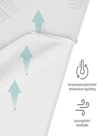 Colchón bebé enrollado y desenfundable - espuma transpirable y equilibrada 'Roba safe asleep'