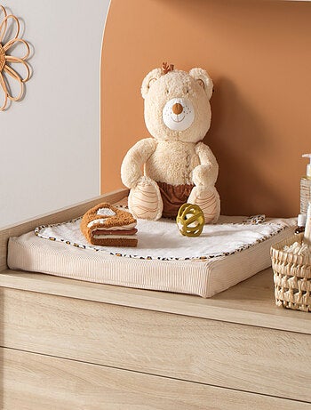 Colchón cambiador bebé – Funda de pana suave y toalla - SAUTHON