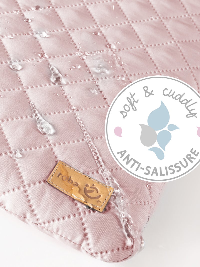 Colchón cambiador repelente con cabeza de conejo 'roba Style' Rosa pastel - Kiabi
