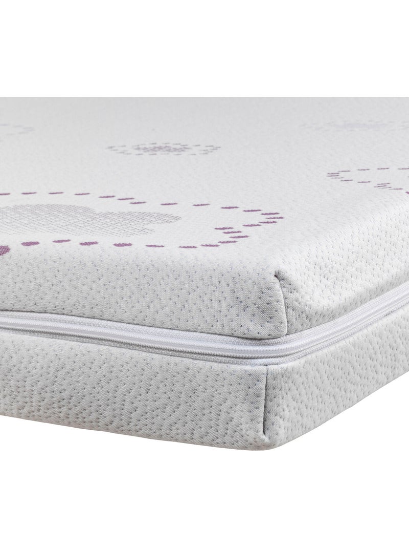 Colchón cuna bebé Soft mini Antialérgico 10 cm Blanco - Kiabi