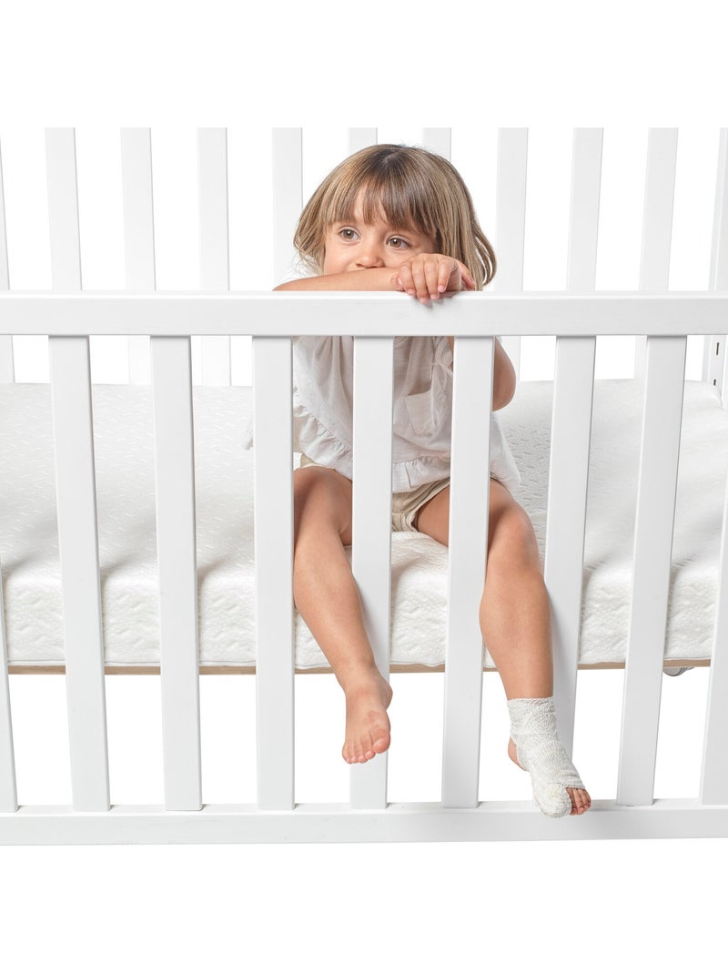 Colchón de cuna Viscoelástico Baby 10 cm Antialérgico Blanco - Kiabi