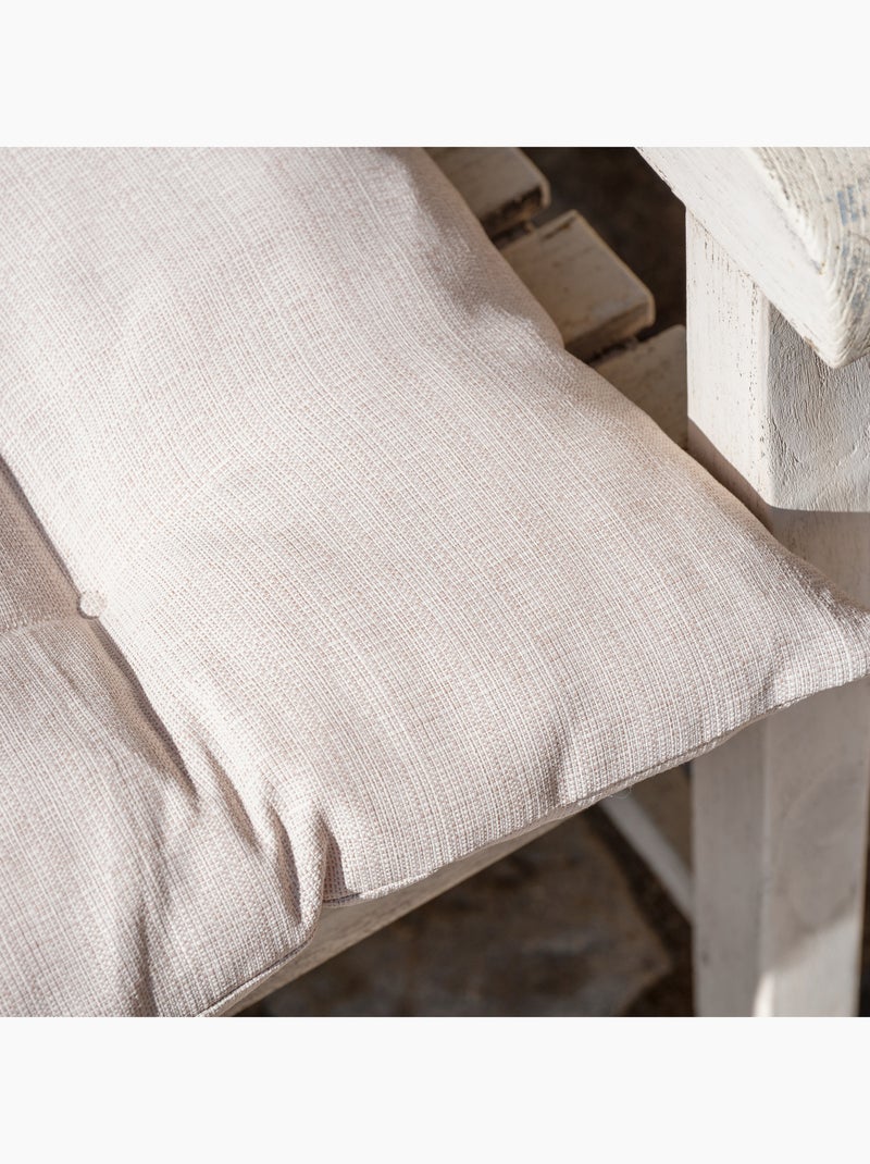 Colchón de exterior tapizado en tela de exterior olefina Beige concha - Kiabi