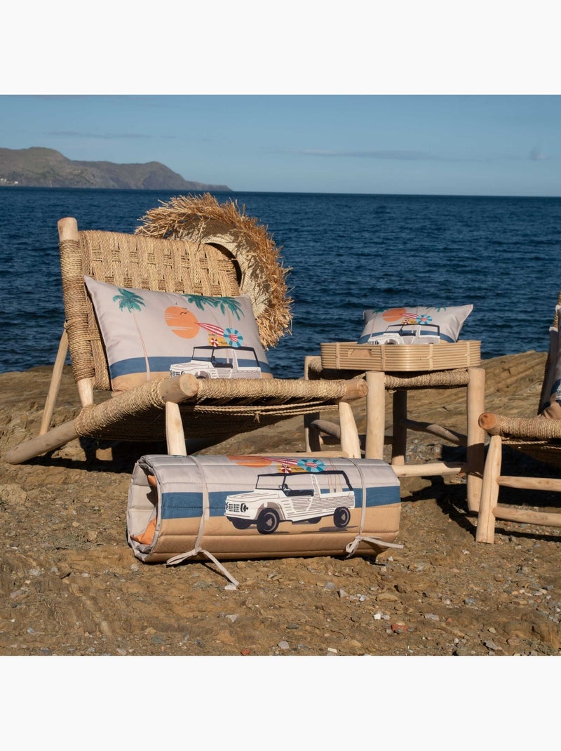 Colchón de playa acolchado para exteriores ilustrado Beige concha - Kiabi
