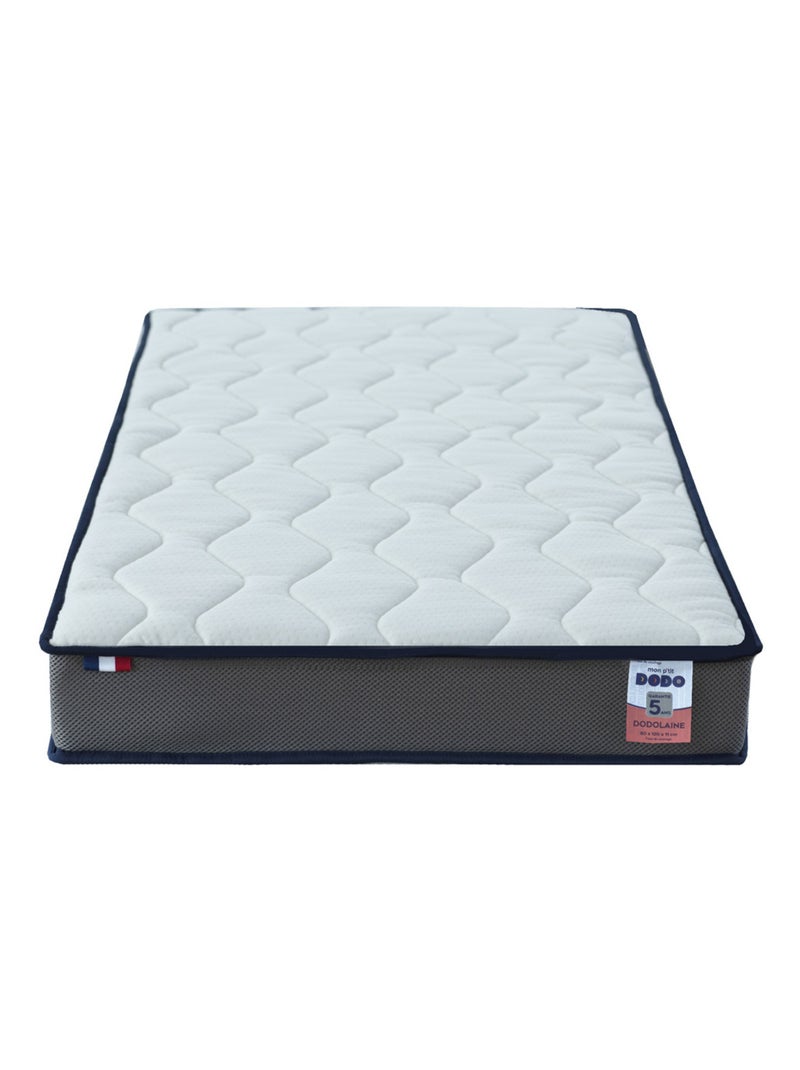 Colchón de verano/invierno para bebé con relleno de lana y soporte firme Blanco - Kiabi