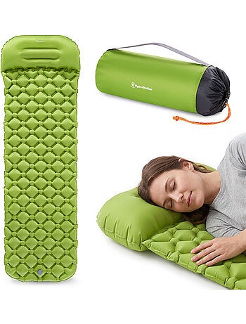Colchón hinchable campmat hypermotion ultraligero con almohada integrada para camping y trekking